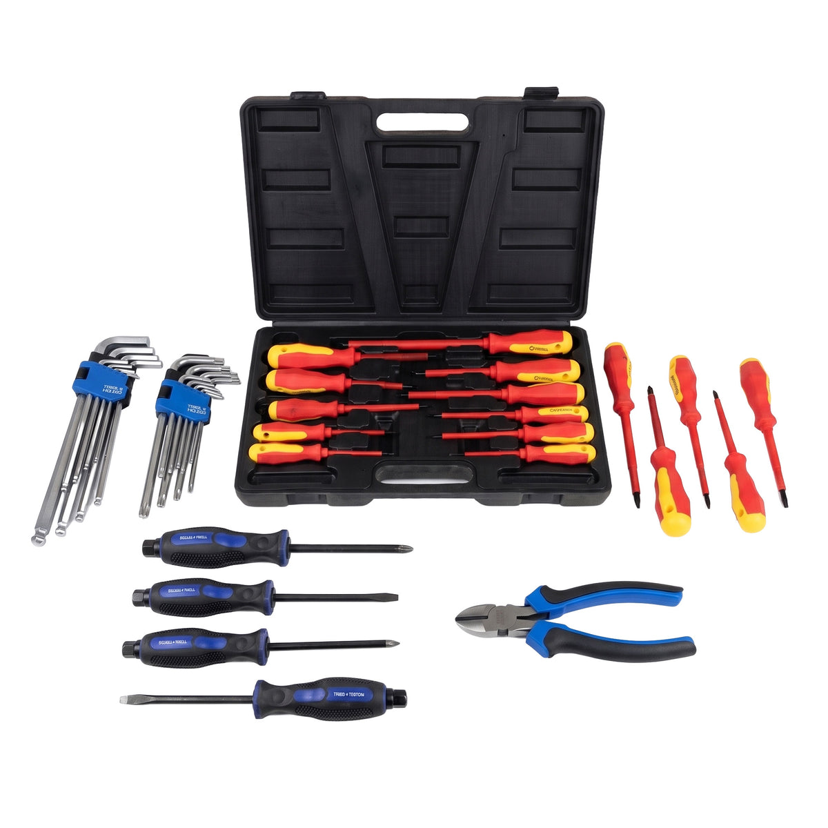 TTB16 - Screwdriver and Hex Key Tool Kit with 150mm Side Cutters