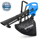 Hyundai 3000W Electric Leaf Blower & Vacuum, 3-in-1, 34L Collection Bag | HYBV3000E3