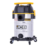 JCB, Silent Pro 30L L-Class Stainless Steel Wet & Dry Vacuum Cleaner, 65dB(A) | JCB-SVACS-30L