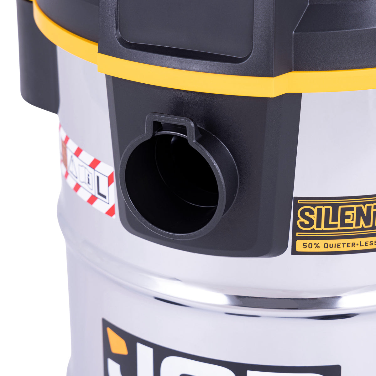 JCB, Silent Pro 30L L-Class Stainless Steel Wet & Dry Vacuum Cleaner, 65dB(A) | JCB-SVACS-30L