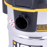 JCB, Silent Pro 30L L-Class Stainless Steel Wet & Dry Vacuum Cleaner, 65dB(A) | JCB-SVACS-30L
