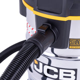 JCB, Silent Pro 30L L-Class Stainless Steel Wet & Dry Vacuum Cleaner, 65dB(A) | JCB-SVACS-30L