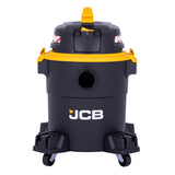 JCB, 23L HEPA Wet & Dry Vacuum Cleaner, 24L/s Airflow & 16kPa Suction | JCB-VACP-23H