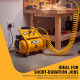 JCB Silent Pro 8L Oil-Free Air Compressor, 8 Bar & 131L/min Displacement | JCB-OFAC-8H