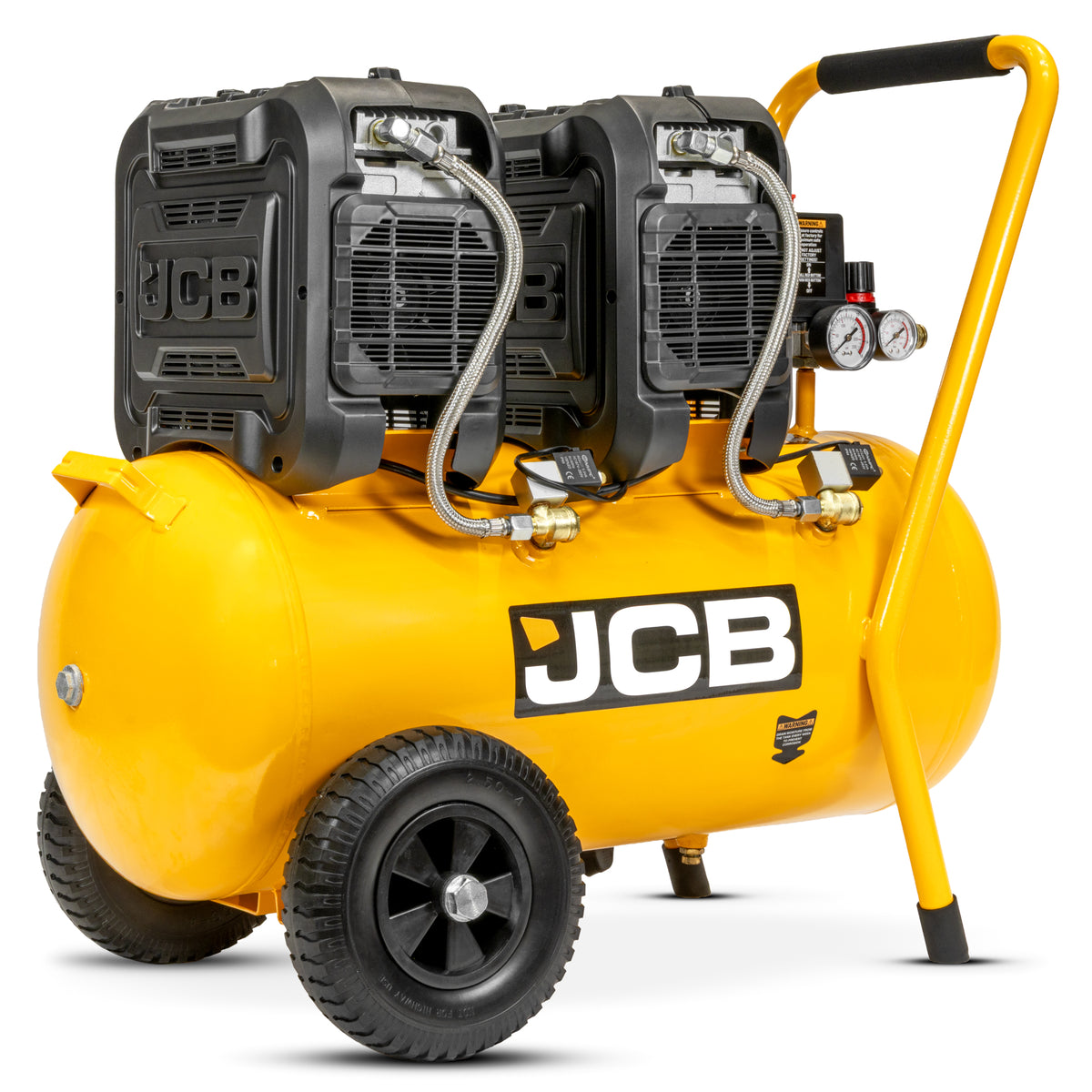 JCB Silent Pro 50L Oil-Free Air Compressor, 8 Bar & 300L/min Displacement | JCB-OFAC-50H