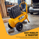 JCB Silent Pro 24L Oil-Free Air Compressor, 8 Bar & 131L/min Displacement | JCB-OFAC-24H