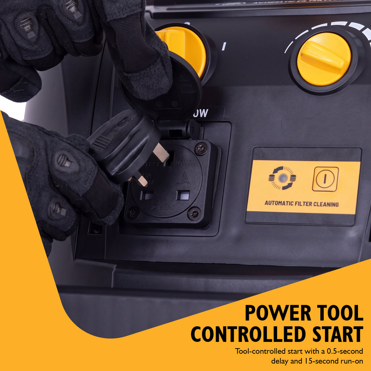 JCB Professional, 45L M-Class Wet & Dry Vacuum Cleaner, Power Take-Off | JCB-PVACP-45M