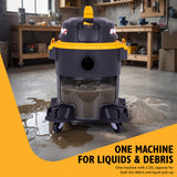 JCB, 23L HEPA Wet & Dry Vacuum Cleaner, 24L/s Airflow & 16kPa Suction | JCB-VACP-23H