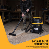 JCB, Silent Pro 34L L-Class Wet & Dry Vacuum Cleaner, 65dB(A) & 45L/s Airflow | JCB-SVACP-34L