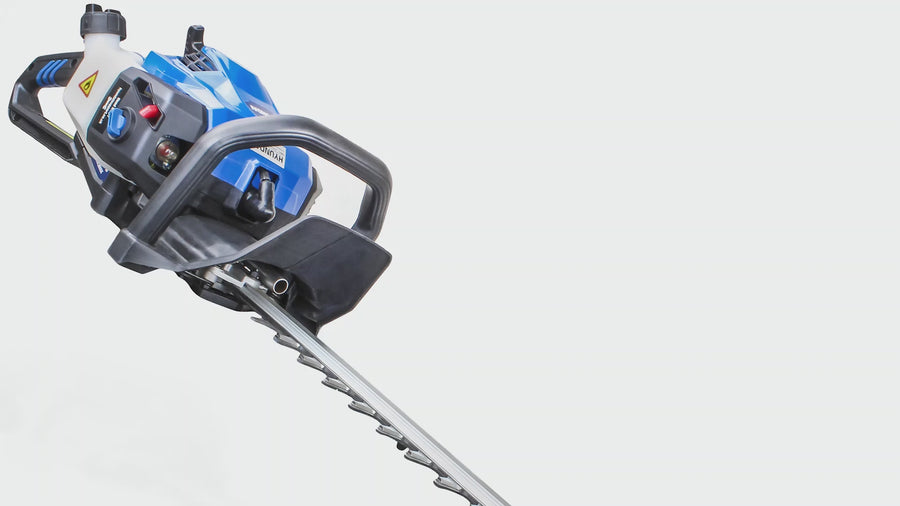 Hyundai 26cc 600mm Petrol Hedge Trimmer Cutter, Easy-Start & Lightweight 2-stroke | HYHT2600X — video