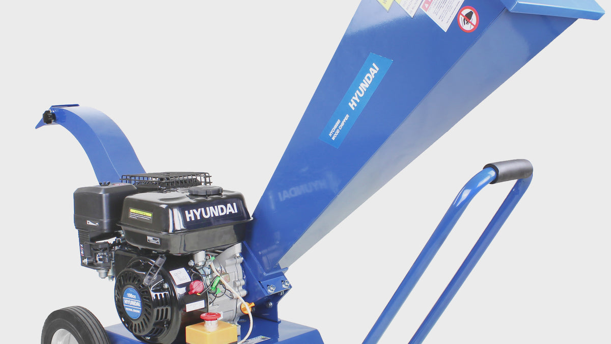 Hyundai 212cc 60mm Petrol Garden Wood Chipper, Shredder 4-Stroke Engine | HYCH6560