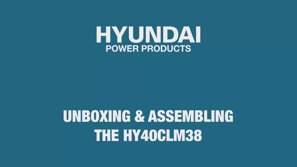 Hyundai 38cm / 15" 40V (2x20V) Brushless Cordless Lawnmower,  36L Bag | HY40CLM38