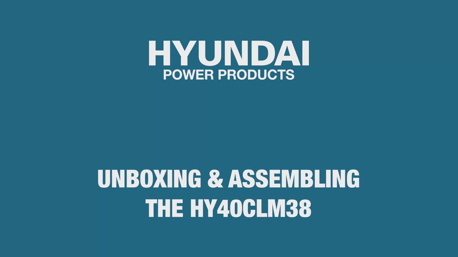 Hyundai 38cm / 15" 40V (2x20V) Brushless Cordless Lawnmower,  36L Bag | HY40CLM38 — video