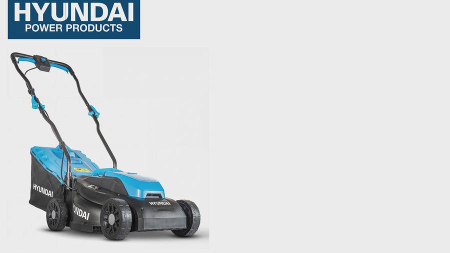 Hyundai 33cm / 13" 20V Brushless Cordless Lawnmower, 32L Collection Bag | HY20CLM33 — video