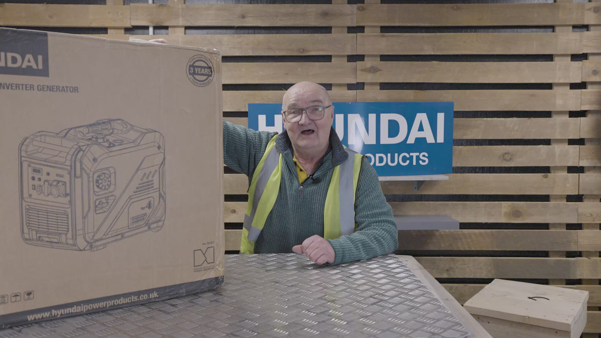 Hyundai 5.5kW / 5500W Inverter Generator, Electric Start, Pure Sine Wave | HY6250SEi